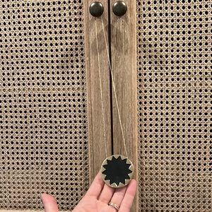 SOLD House or Harlow Leather Sunburst Necklace (BLACK)